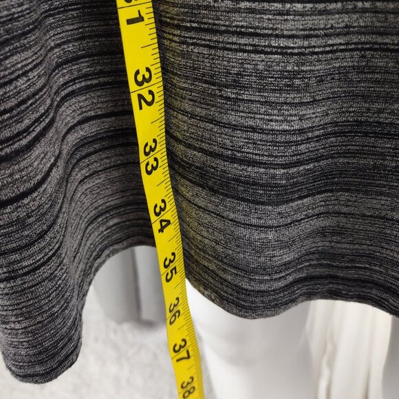 AGB Sleeveless Knit Fit & Flare Mini Dress Gray Heather Stripe Size Small - Picture 7 of 12